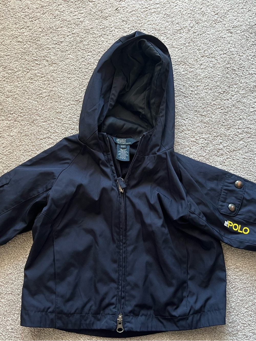 Polo by Ralph Lauren Boys 2T Navy Hooded Spring Jacket